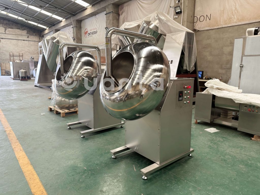 side view of BY1000 coating pan machine